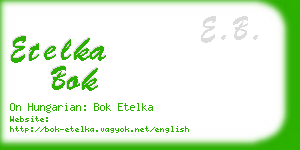 etelka bok business card